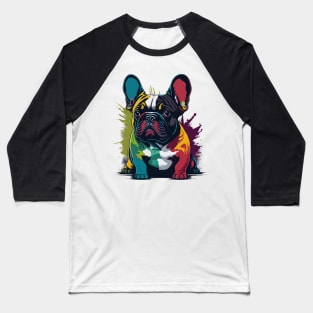 Frenchie Portrait Baseball T-Shirt